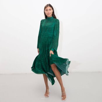 Robe d'invité Shibori verte 3