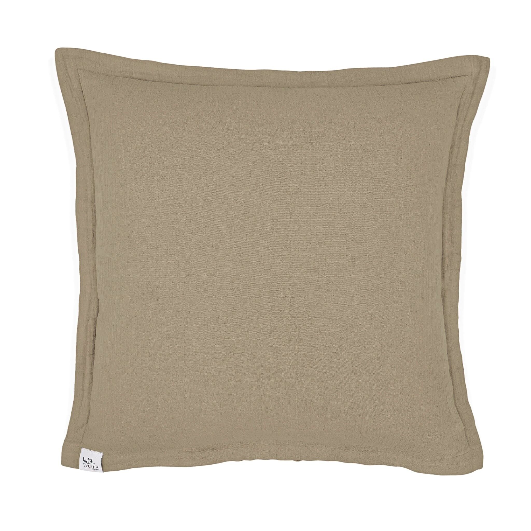 Cuscino per divano Adela in mussola • Tortora