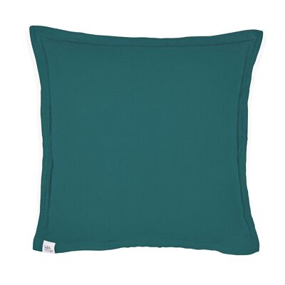 "Adela" Muslin Sofa Cushion • Petrol