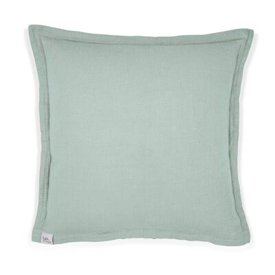 “Adela” muslin sofa cushion cover • Aquamarine