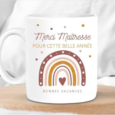 Mug Merci maîtresse ! Bonnes vacances !