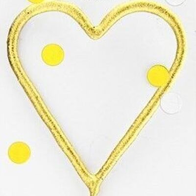 Heart gold Confetti Wondercandle® classic