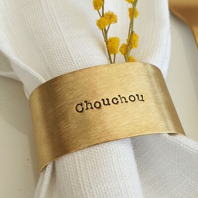 BRUSHED brass napkin ring - Chouchou