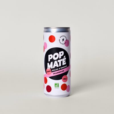 POP Maté Raspberry 25cl - natural energy drink