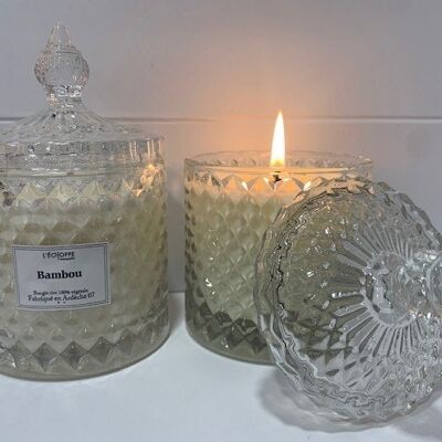 SCENTED CANDLE BAMBOU BONBONNIERE 200 G OF 100% VEGETABLE SOYA WAX