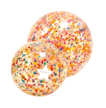 Ballon "confetti" multico 10 cm 2