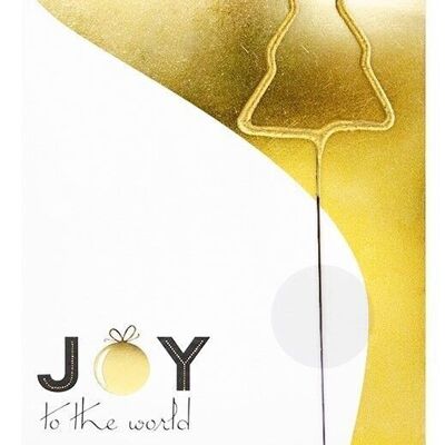Joy to the world tarjeta de maravilla clásica blanca