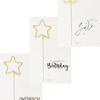 Mini set de cumpleaños blanco Wondercard clásico