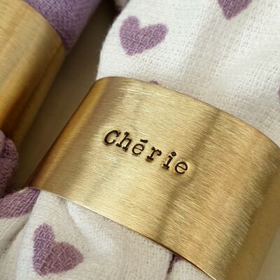 BRUSHED brass napkin ring - Chérie