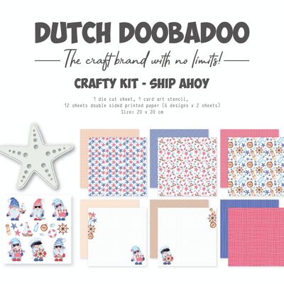 DDBD Crafty Kit Schiff ahoi 20x20cm