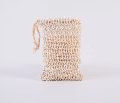 Raw Cotton Soap Bag