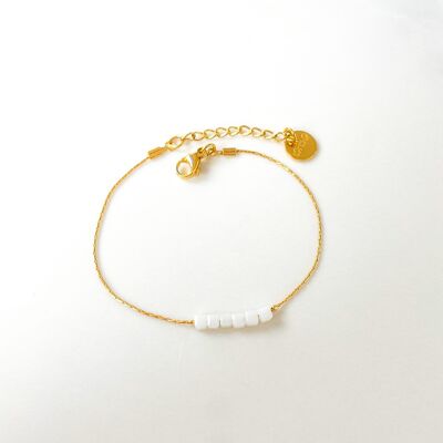 Simply Square bracelet white