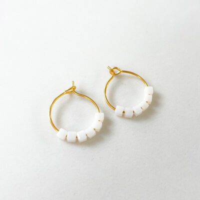 Simply Square earrings white