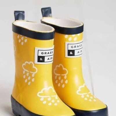 Stivali di gomma che cambiano colore giallo per bambini