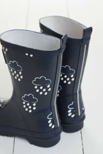 Bottes en caoutchouc bleu marine à couleur changeante pour Enfant plus âgé 2