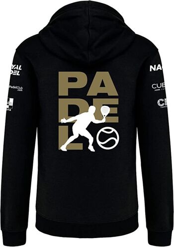 Sweat-shirt avec fermeture éclair et capuche - pour homme - Barcelona Padel Tour - Coton - avec imprimé spécial Padel 11