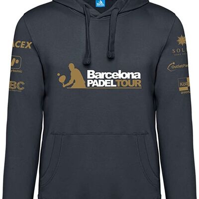 Closed Sweatshirt with Hood - for Men - Barcelona Padel Tour - Cotton - with Special Padel Print