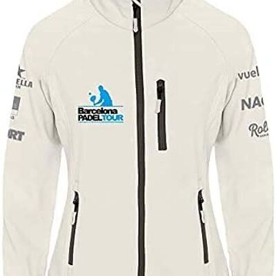 Softshell Fabric Jacket - for Woman - Barcelona Padel Tour - Water-repellent, with Zip and Special Paddle Print