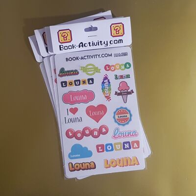 Stickers À Personnaliser Avec Le Prénom Louna : Ajoutez Une Touche Unique À Votre Quotidien