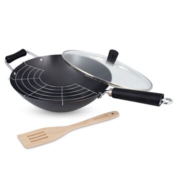 KEN HOME EXCELLENCE SET 4PCS WOK 31CM CS SANS BÂTON 1