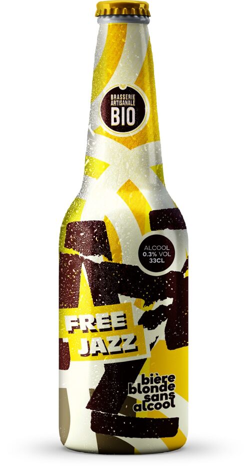 Free Jazz Blonde, Bière Blonde sans alcool, 0.00%alc. Vol. - 330ml