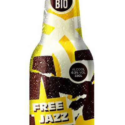 Free Jazz Blonde, Blondes Bier ohne Alkohol, 0,00%Alk. Flug. - 330ml