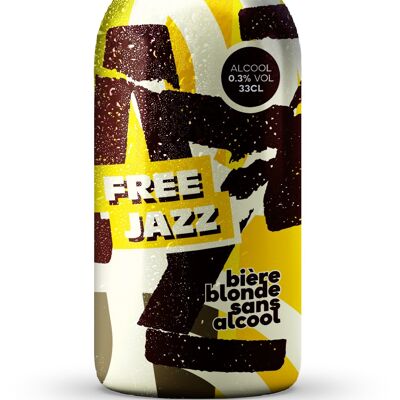 Free Jazz Blonde, Blondes Bier ohne Alkohol, 0,00%Alk. Flug. - 330ml