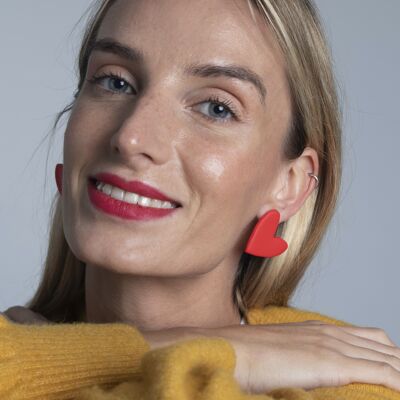 BOUCLES D'OREILLES MINI BEAT ROUGE