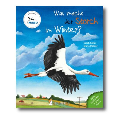 What does the stork do in winter?
