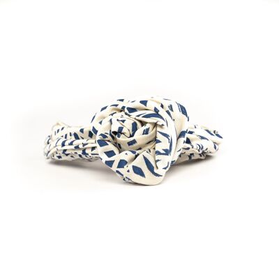 Rigid headband - White and blue