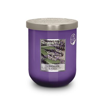 Lavender and Sage scented candle - Large size - HEART & HOME