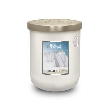 Bougie parfumée Linge Frais - Grand format - HEART & HOME 2