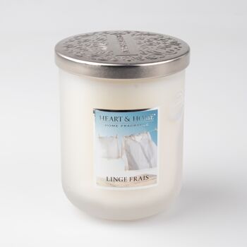 Bougie parfumée Linge Frais - Grand format - HEART & HOME 5