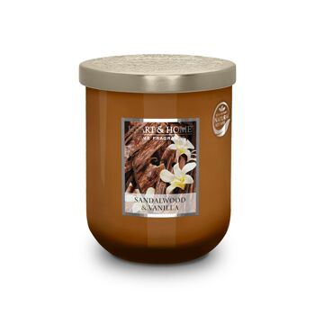 Bougie parfumée Bois de santal vanille - Grand format - HEART & HOME 2