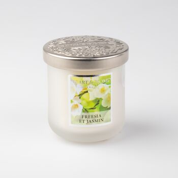 Bougie parfumée Freesia et Jasmin- Petit format - HEART & HOME 2