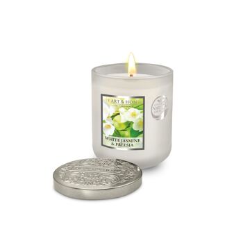 Bougie parfumée Freesia et Jasmin- Petit format - HEART & HOME 1