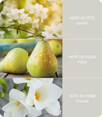 Bougie parfumée Freesia et Jasmin- Petit format - HEART & HOME 3