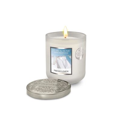 Fresh Linen scented candle - Small size - HEART & HOME