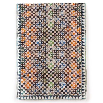 Foulard en soie multicolore à imprimé géométrique Comares 5