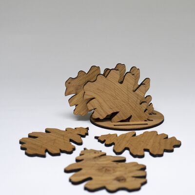 oak leaf coasters