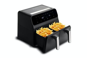 Friteuse Digital Dual Air Argent 4+4L 2