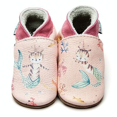 Leather Baby Shoes with Suede or Rubber Sole - Mercat