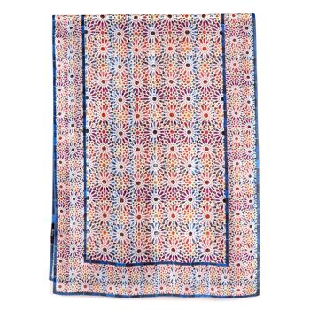 Foulard en soie imprimé oriental multicolore Sakina 5