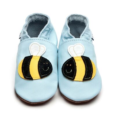 Children's Leather Shoes - Buzzy Baby Blue
