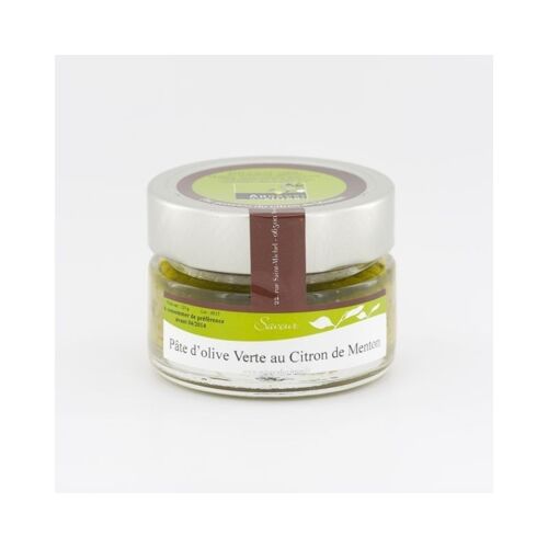 PATE D'OLIVE VERTE CITRON DE MENTON 100g