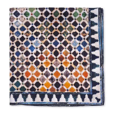 Comares multicolour square silk scarf