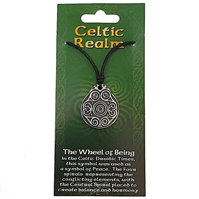 The Wheel of Being Pewter Necklace PWP712
