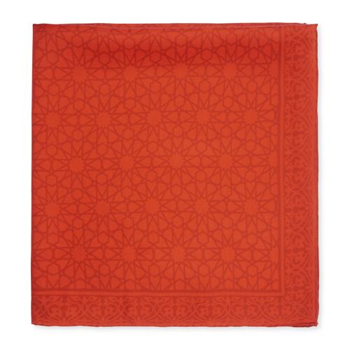 Pañuelo de seda rojo cuadrado Dalila