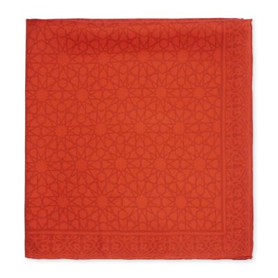 Pañuelo de seda rojo cuadrado Dalila