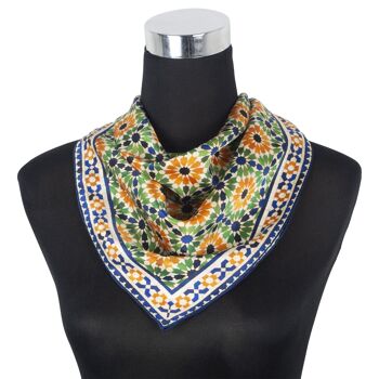 Foulard en soie multicolore Nur 3